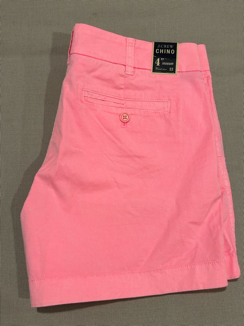 J. Crew Chino Shorts 4 inch in Bubble Gum Pink Women's Size 12 - Picture 5 of 12